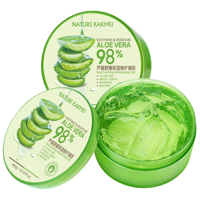 Hidratante Facial Gel de Aloe Vera 300g – Multiuso para Hidratação e Reparação da Pele [COMPRE 1 E LEVE 2]